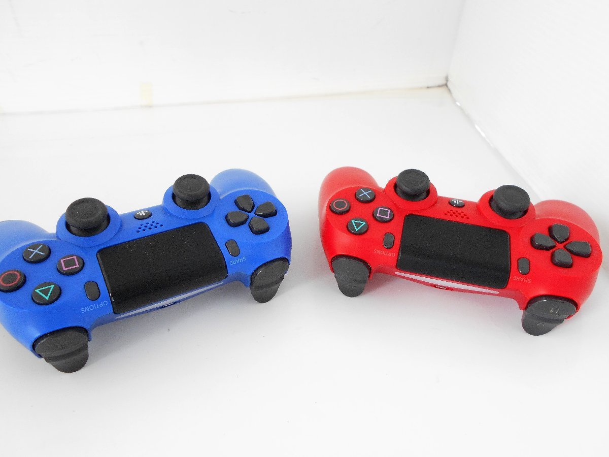 ●PS4 コントローラー DUALSHOCK4 CUH-ZCT2J ブルー / レッド 2台 SONY 純正 プレイステーション ジャンク PS2 コントローラー_画像4