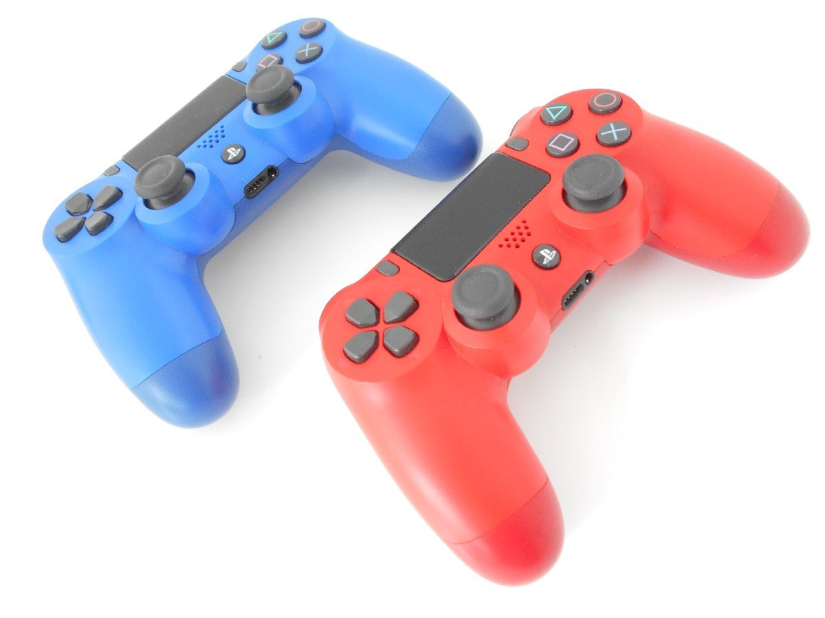 ●PS4 コントローラー DUALSHOCK4 CUH-ZCT2J ブルー / レッド 2台 SONY 純正 プレイステーション ジャンク PS2 コントローラー_画像3