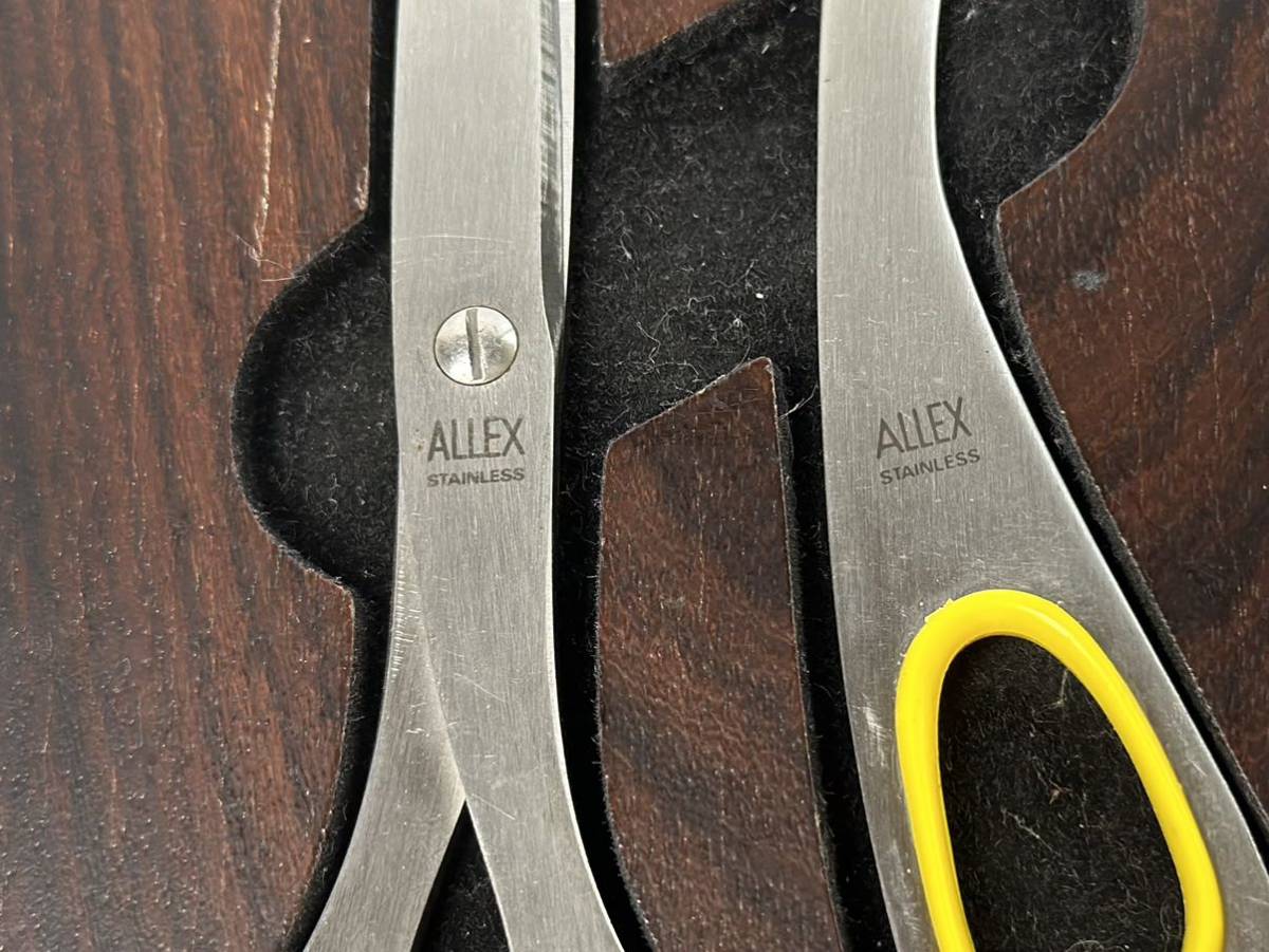 ALLEX アレックス office set ハサミ & ペーパーナイフ セット 木製台付き オフィス 用品 事務用品 _画像2