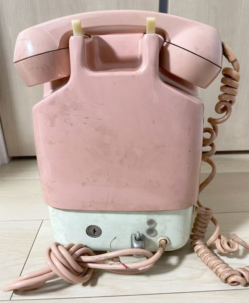 ピンク色 公衆電話 昭和レトロ 当時物 レトロ ピンク電話 アンティーク 