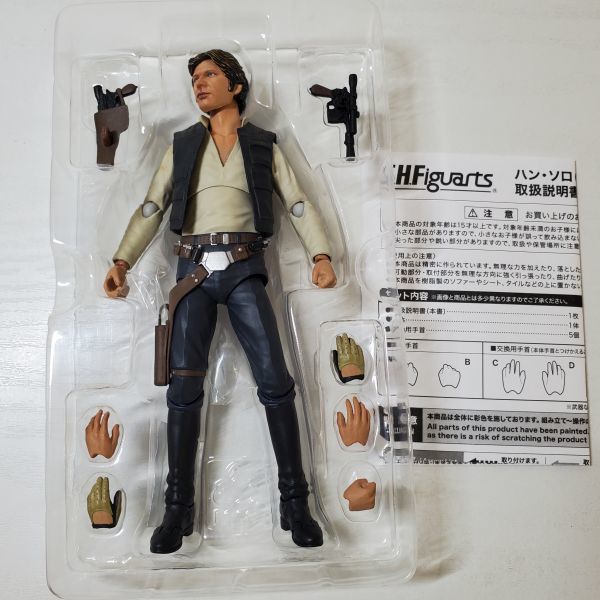 ●WK19【送60】1円～ S.H.Figuarts フィギュアーツ STARWARS スター・ウォーズ ハン・ソロ フィギュア_画像3