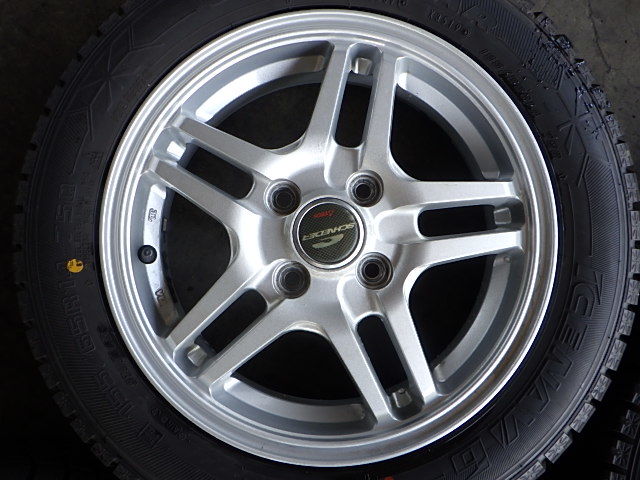 2210-321　A-TECH　アルミホイール＆スタッドレスタイヤ　155/65R14　2019年　4本セット_画像5