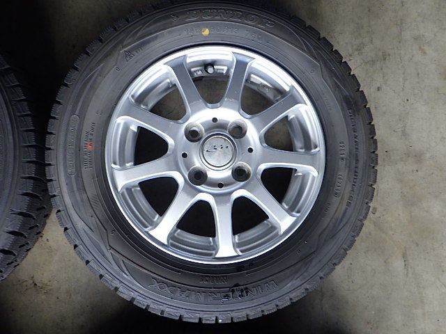 2210-331　CLXC　アルミホイール＆スタッドレスタイヤ　145/80R13　2019年　4本セット_画像4