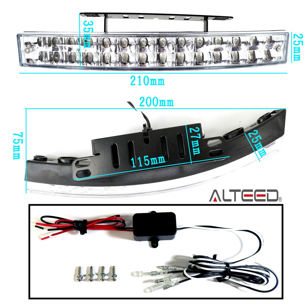 ALTEED/アルティード LEDデイライト 白色発光 28灯２段カーブ仕様 左右セット 12V24V兼用対応の画像5