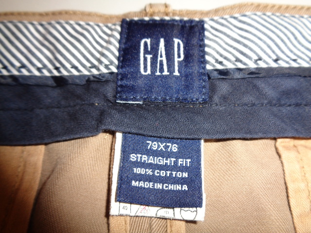 462◆GAP  Work  брюки  ◆...  обозначение  размер  79×76  бежевый   Хлопок 100%   прямой   Fit   интрумент   карман  идет в комплекте  ... брюки    мужской  5I