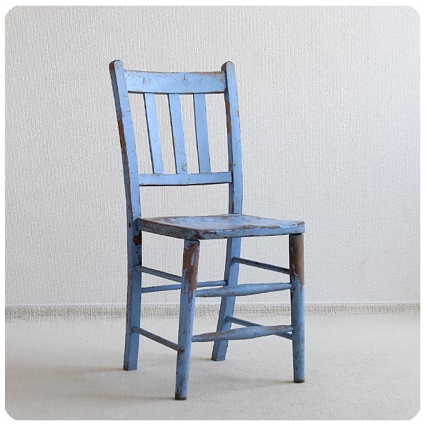 【訳あり】イギリス アンティーク ペイントチェア 木製椅子 家具 アトリエ 英国 インテリア「シャビーシック」V-629