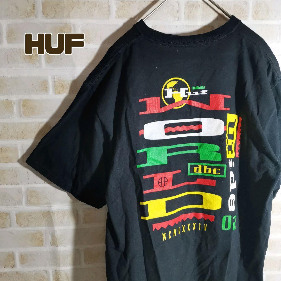 HUF ハフ Tシャツ 半袖 黒 ワンポイント ロゴ