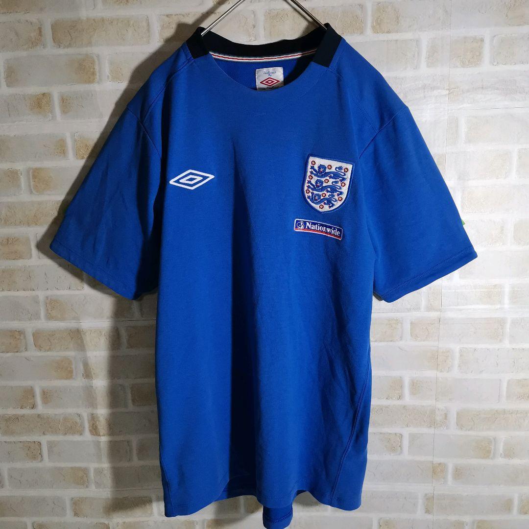 アンブロ UMBRO Tシャツ 半袖 青 イングランド ワッペン-