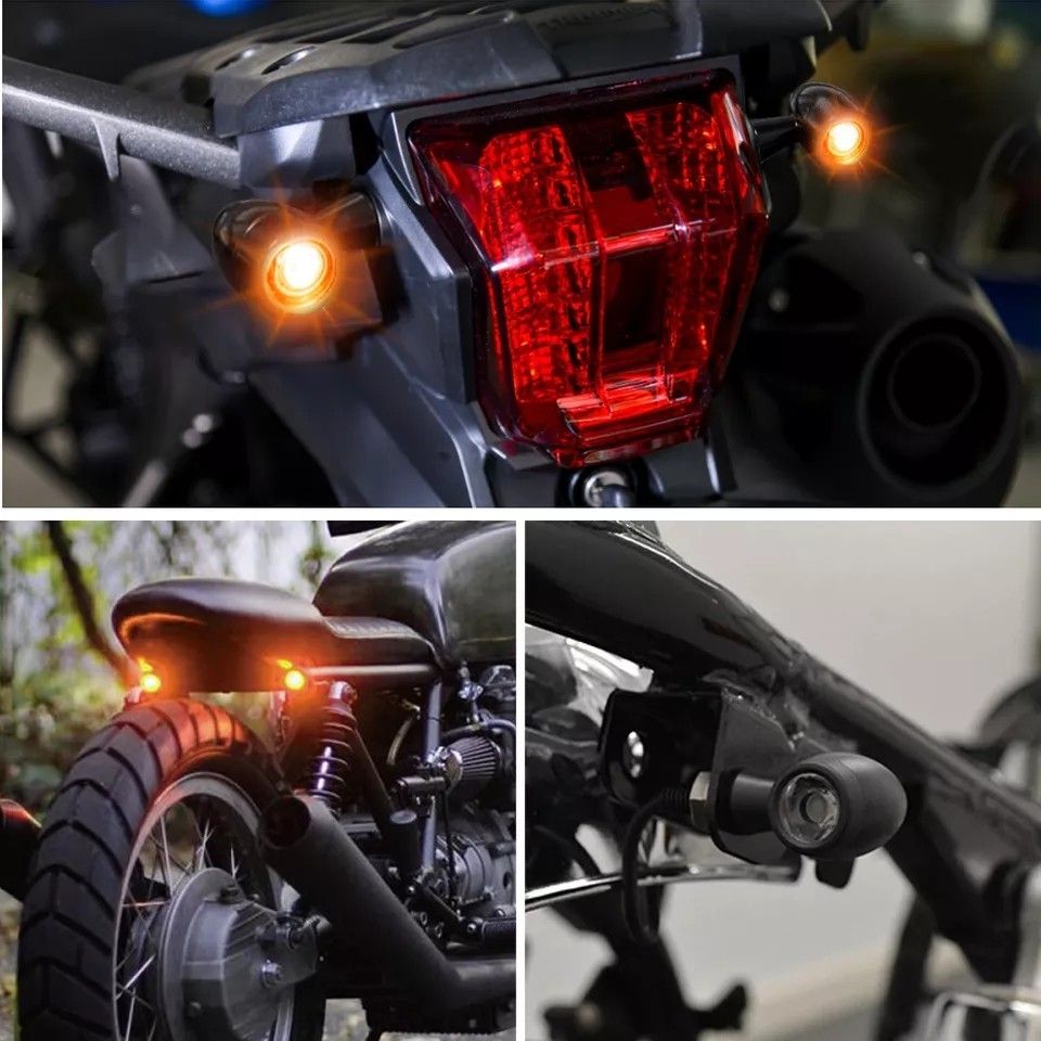 車検対応　バイク　LED　ミニ　ウィンカー 汎用 小型 極小 ウインカー スモーク 　2個