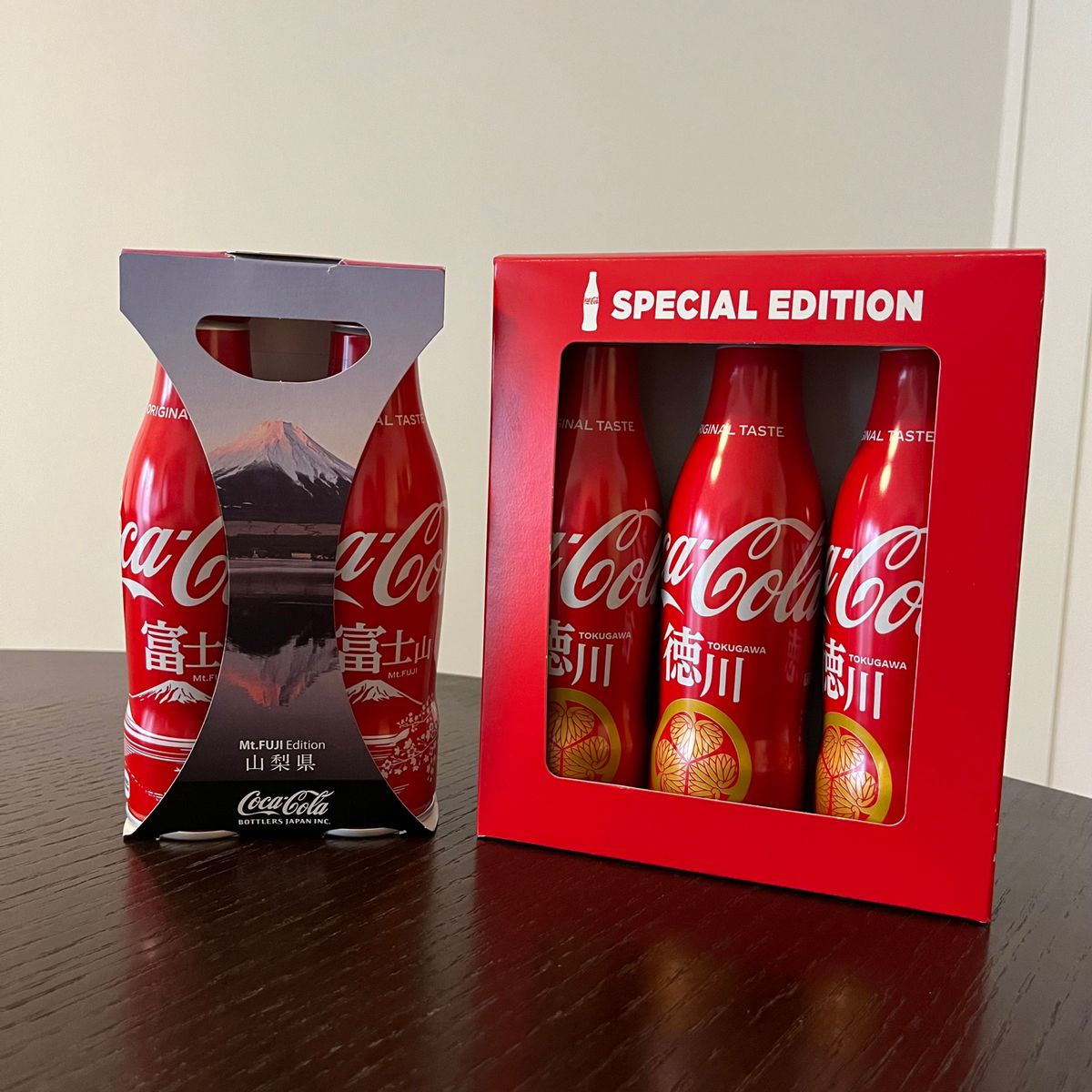 コカ・コーラ スリムボトル 空き缶 地域限定 徳川 富士山 化粧箱 コカ・コーラ スリムボトル 空き缶 地域限定 徳川 富士山 化粧箱