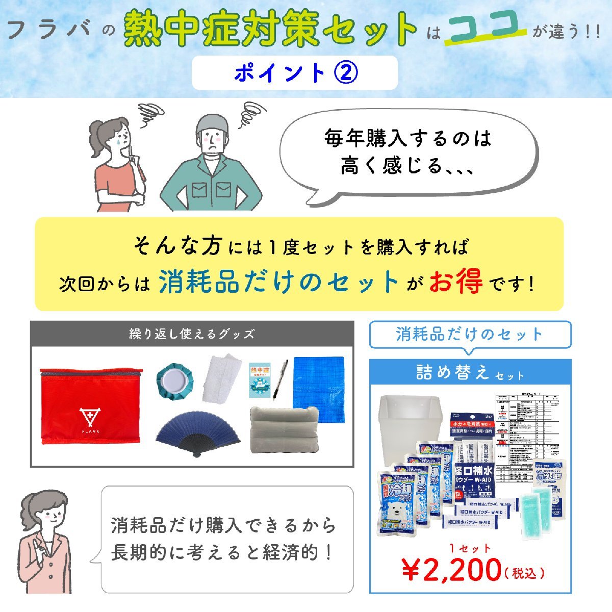 熱中症応急処置セット【冷却材を守るプラケース付】熱中症対策キット 応急処置マニュアル ステッカー入 持ち運び便利なショルダーバッグ_画像3