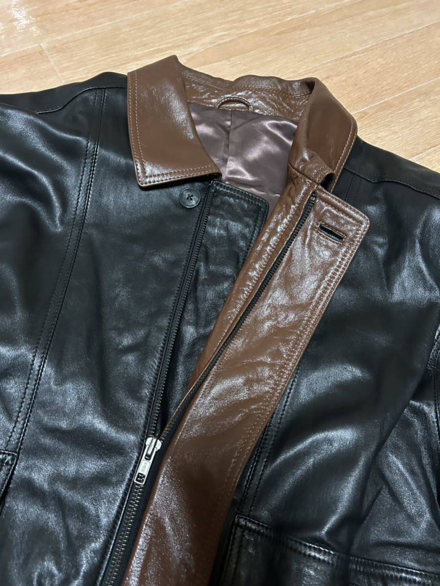 美品 90s Made In England SWAVA 切替レザー ジャケット 40 美品 90s Made In England SWAVA 切替レザー ジャケット 40