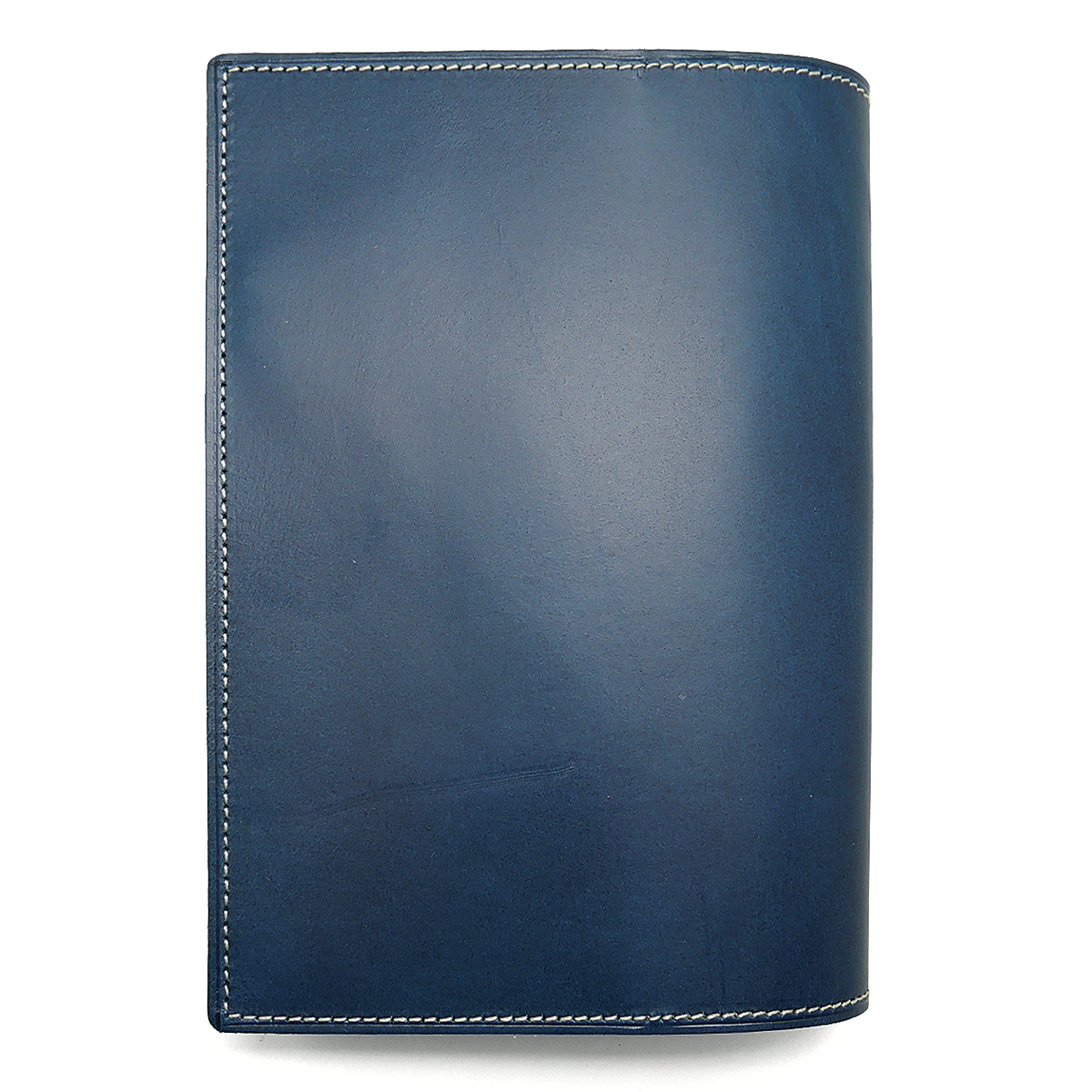 bte-ro original leather library book@ for book cover | blue B