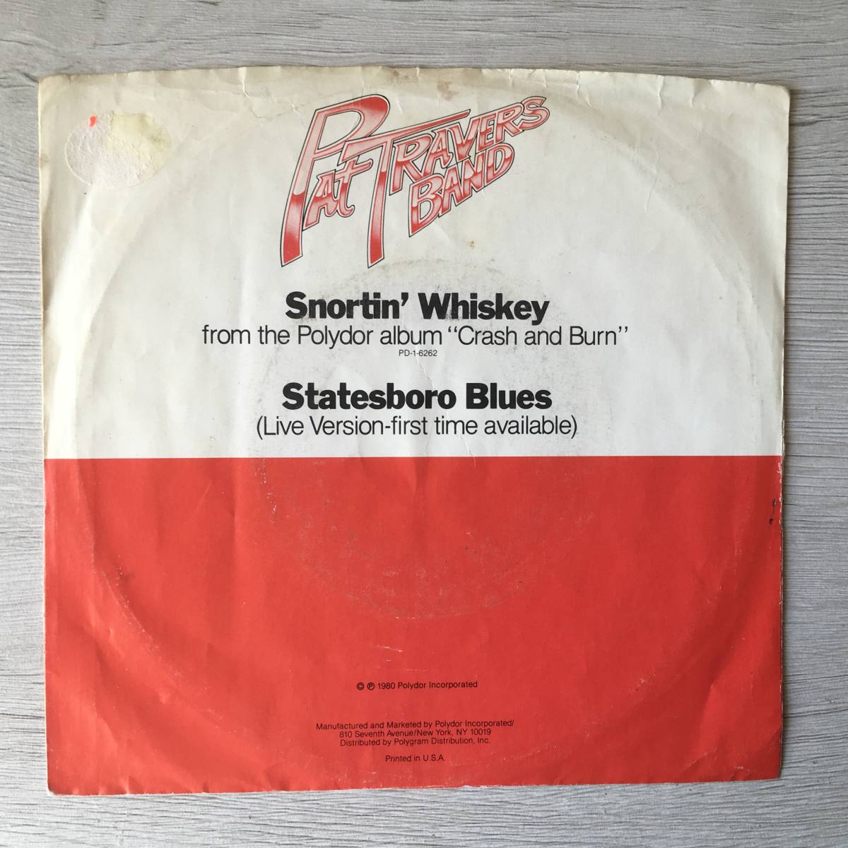 PAT TRAVERS BAND SNORTIN' WHISKY US盤　PROMO