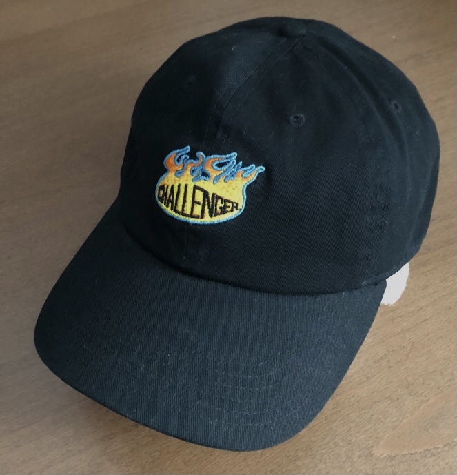 CHALLENGER キャップ FIRE ボール 刺繍 CAP 黒 ファイヤー 炎
