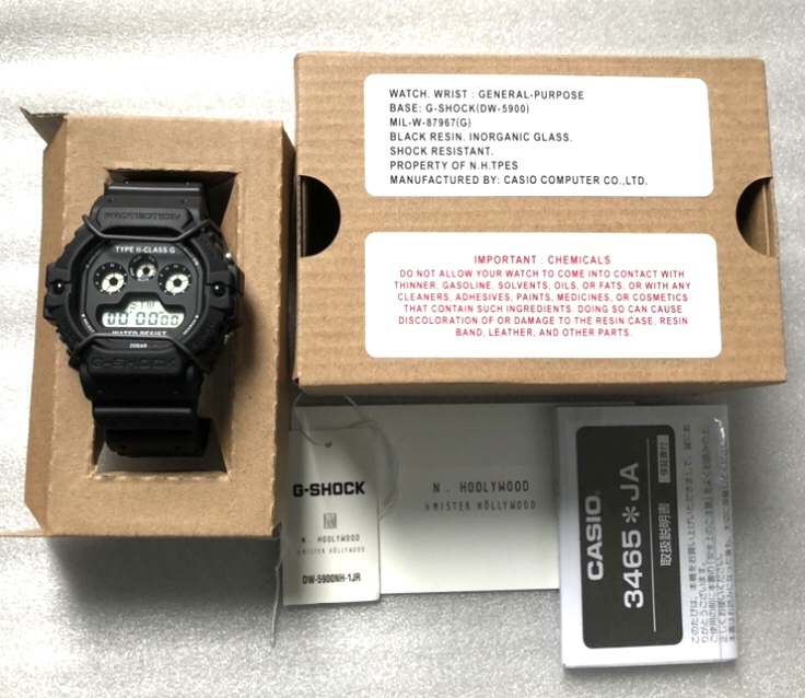 N.HOOLYWOOD G-SHOCK コラボ DW5900 ミスター ハリウッド 黒 N.ハリウッド ミリタリー ウォッチ 好きに も DW-5900 ミスハリ 時計 CASIO_画像1