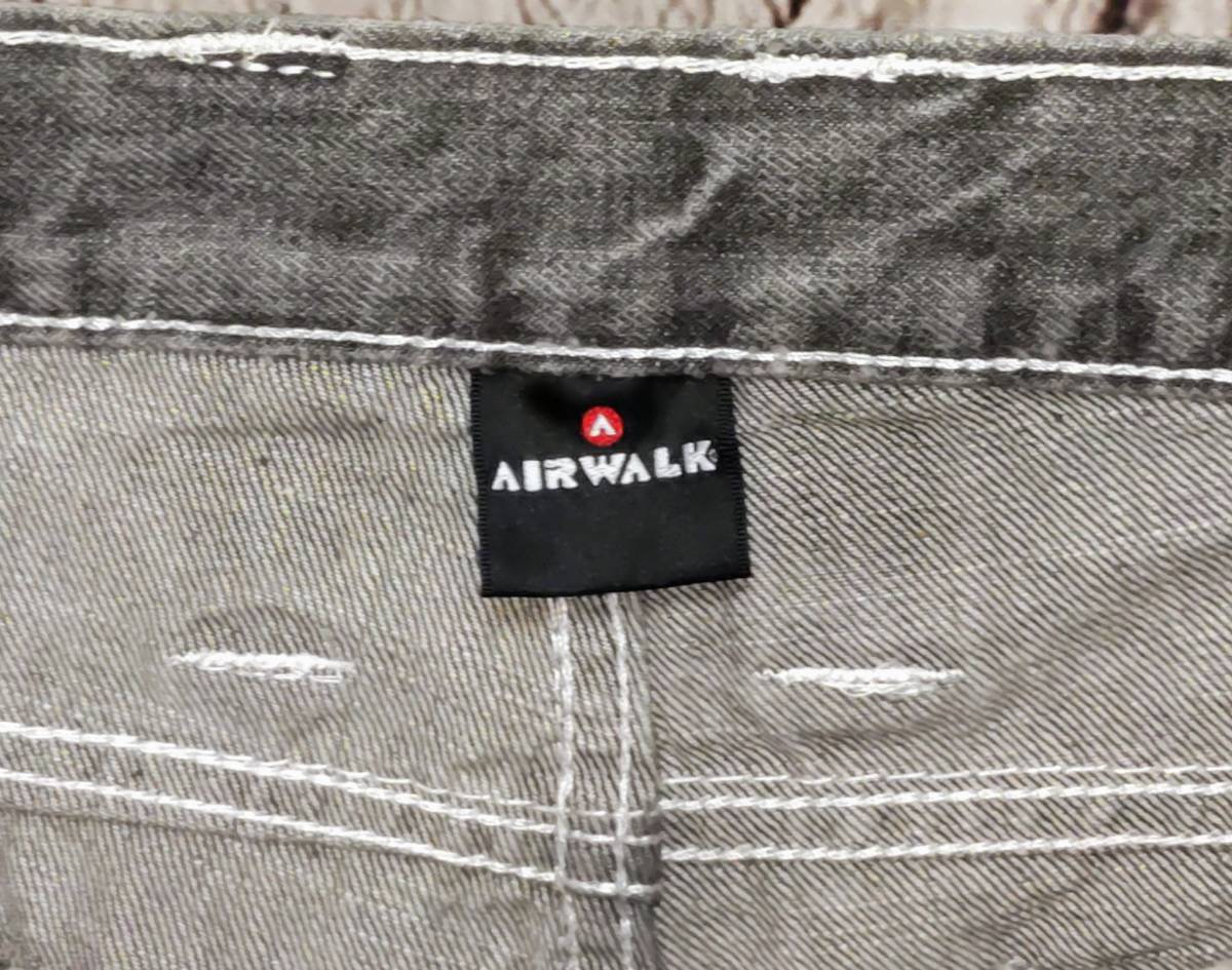 ★送料無料★ AIRWALK デニムパンツ エアウォーク ハーフパンツ 90's ヴィンテージ メンズ ショーツ Largeの画像4