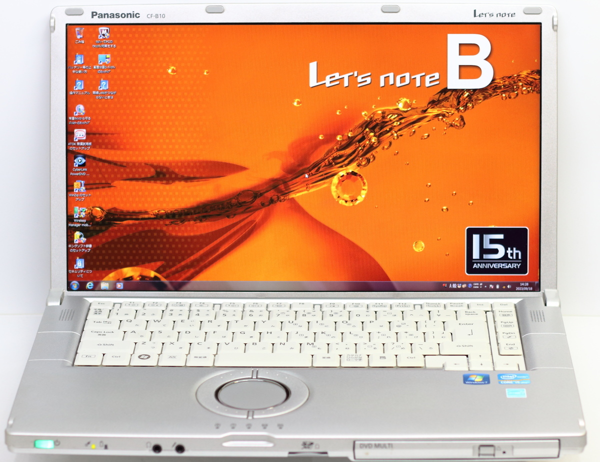 上等な B10 note Let's Panasonic CF-B10EWHDR/Core #0918 32ビット Professional 15.6TFT/無線LAN/Windows7 HD i5-2540M/4GBメモリ/HDD640GB/Full 14インチ以上