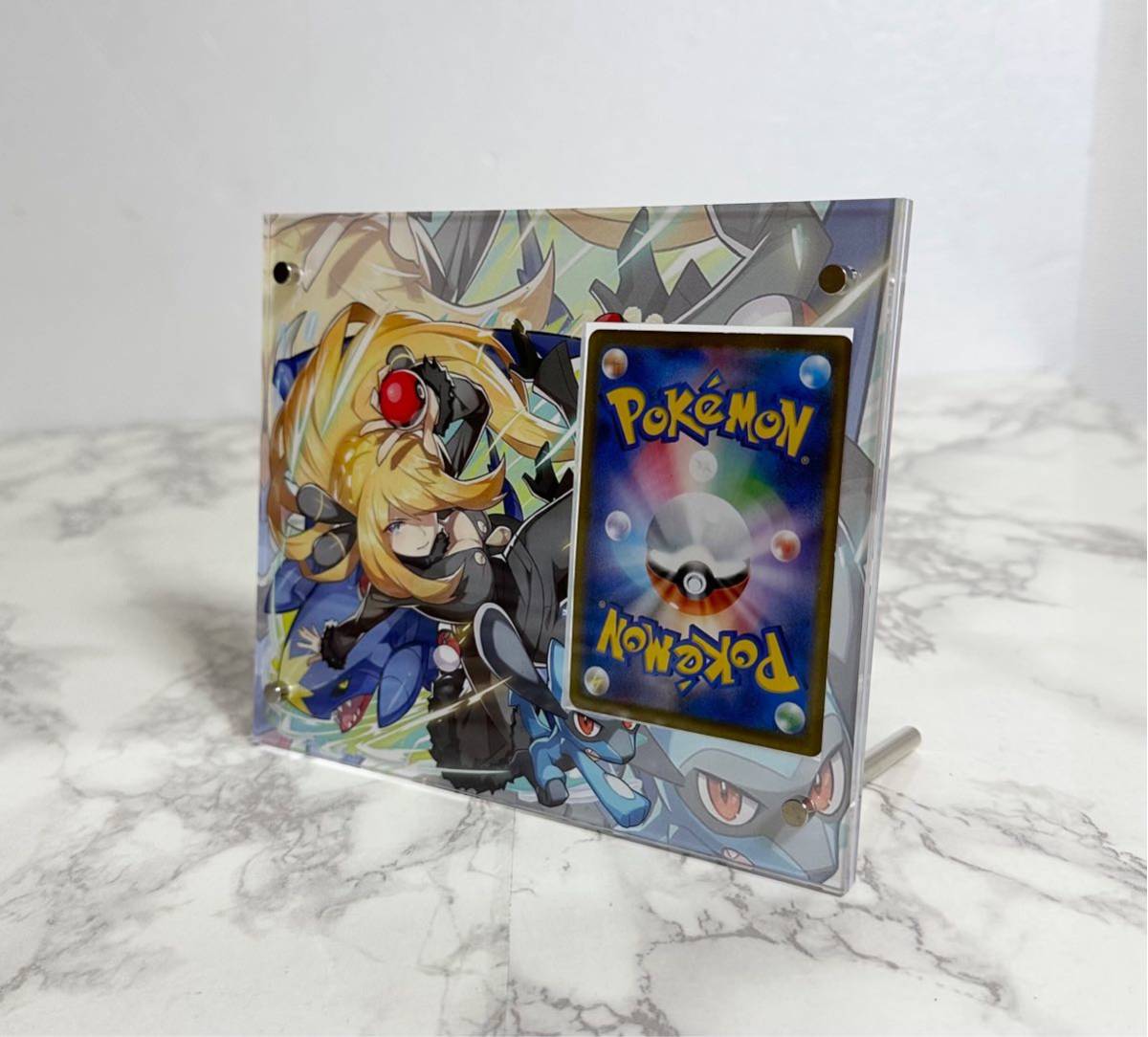 3点セット ポケモン プレイマット シロナ&アクリルフレーム 3点セット ポケモン プレイマット シロナ&アクリルフレーム