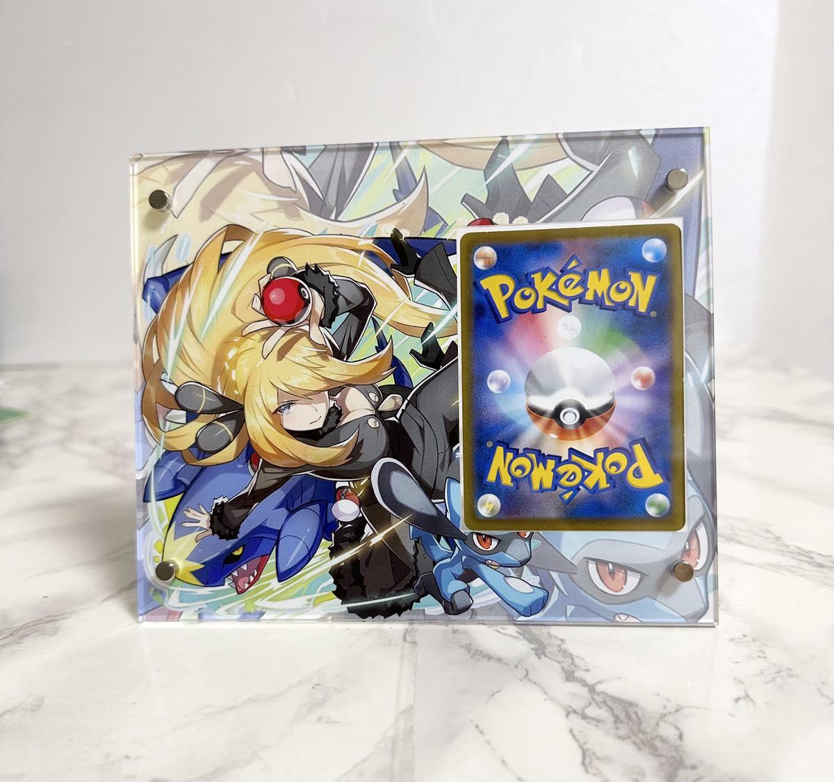 3点セット ポケモン プレイマット シロナ&アクリルフレーム 3点セット ポケモン プレイマット シロナ&アクリルフレーム