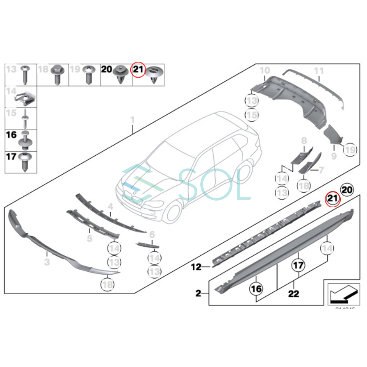 BMW MINI R60 R61 ドアパネル クリップ 10個セット ワン クーパー クーパーD クーパーS クーパーSD JCW 51777171003 出荷締切18時_画像5