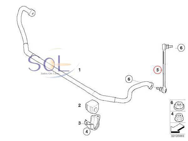 BMW E82 E87 E88 E84 X1 フロント スタビライザー ペンドラムサポート(スタビリンク) 右側 116i 118i 120i 130i 18i 20i 31356765934_画像2