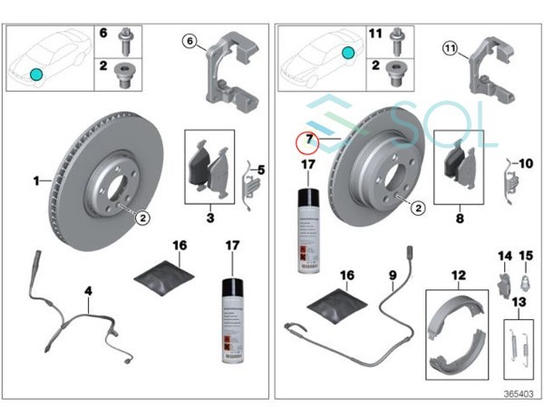 BMW F30 F31 F34 F32 F36 リア ブレーキローター ブレーキディスク 左右SET 320d 320dX 320i 320iX 328i 420i 420iX 428i 430i 34216864900_画像3