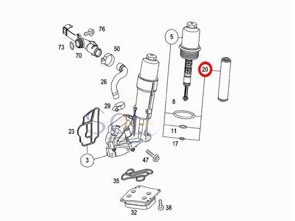 ベンツ W202 W124 W210 W140 エンジンオイルフィルター C200 C240 C280 E220 E280 E320 S280 S320 1041800109 1041840225 1041840425_画像2