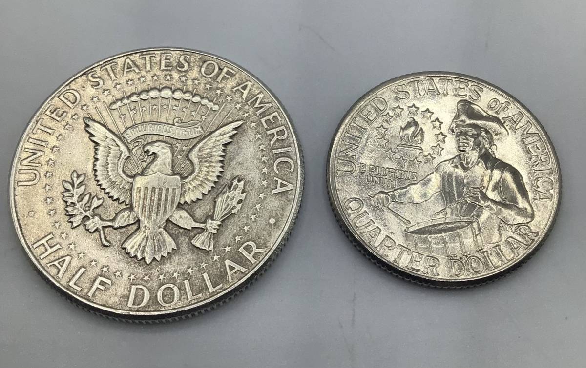 8619】アメリカ 1964年 ケネディ ハーフダラー50セント銀貨/ワシントン