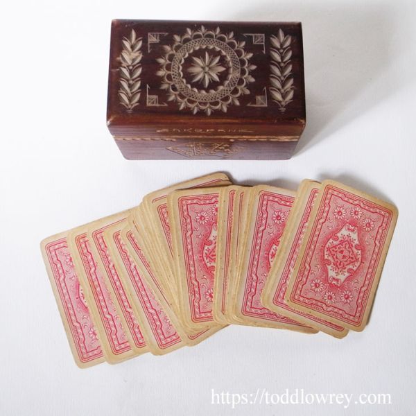 【ポーランドの森の町から】アンティーク トランプ ドイツ セット 木箱入り◆Antique Playing Card Set with Caving Box ZAKOPANE◆_画像10