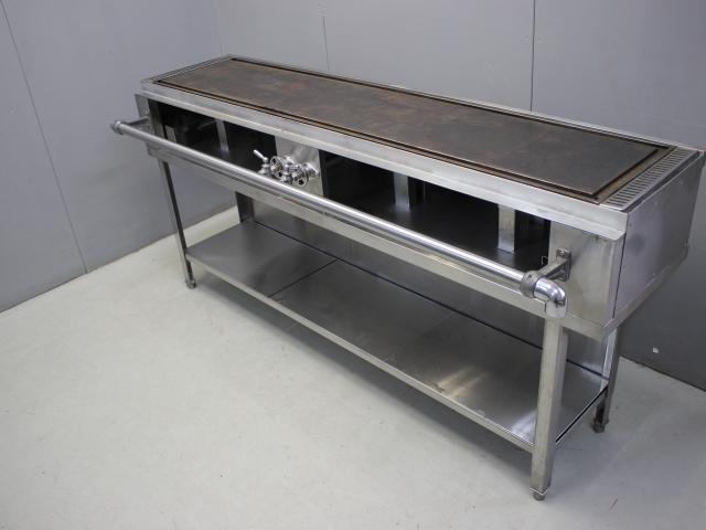  iron plate . vessel pcs attaching city gas 1820×430×850 gas type iron plate counter teppanyaki okonomiyaki yakisoba business use store articles eat and drink shop 58833 warehouse storage 