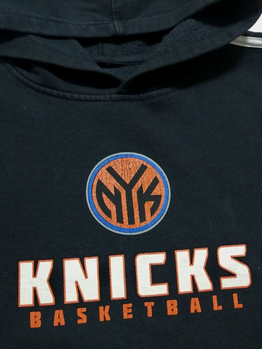 NBA adidas アディダス ニューヨークニックス スウェットパーカー 黒 ブラック M NEW YORK NICKS