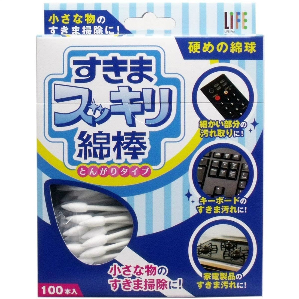 すきまスッキリ綿棒とんがりタイプ100本入 × 72点