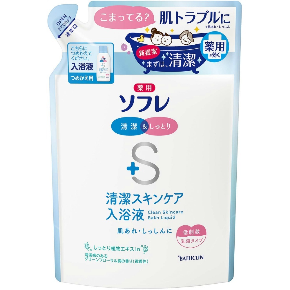 薬用ソフレ清潔スキンケアつめかえ600ML × 12点_画像1