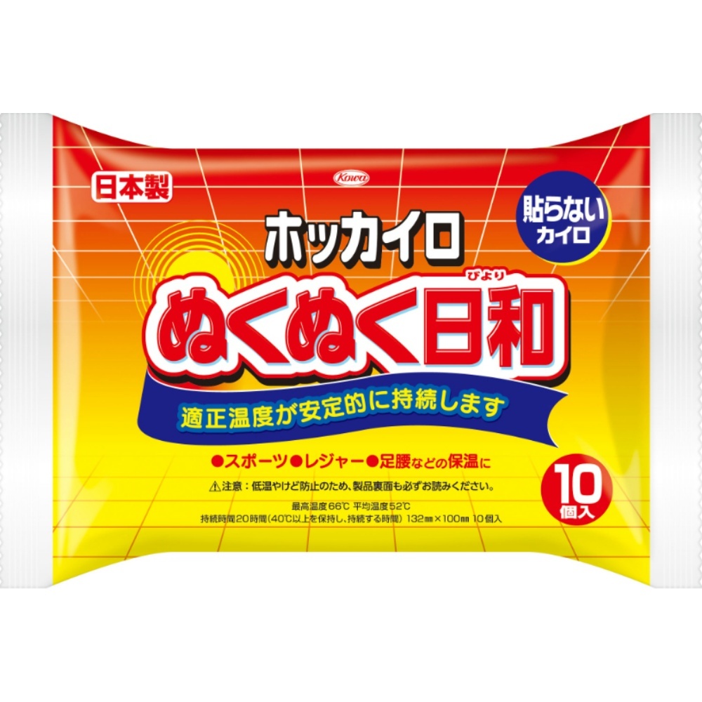 ホッカイロ ぬくぬく日和 貼らないレギュラー10個 × 24点