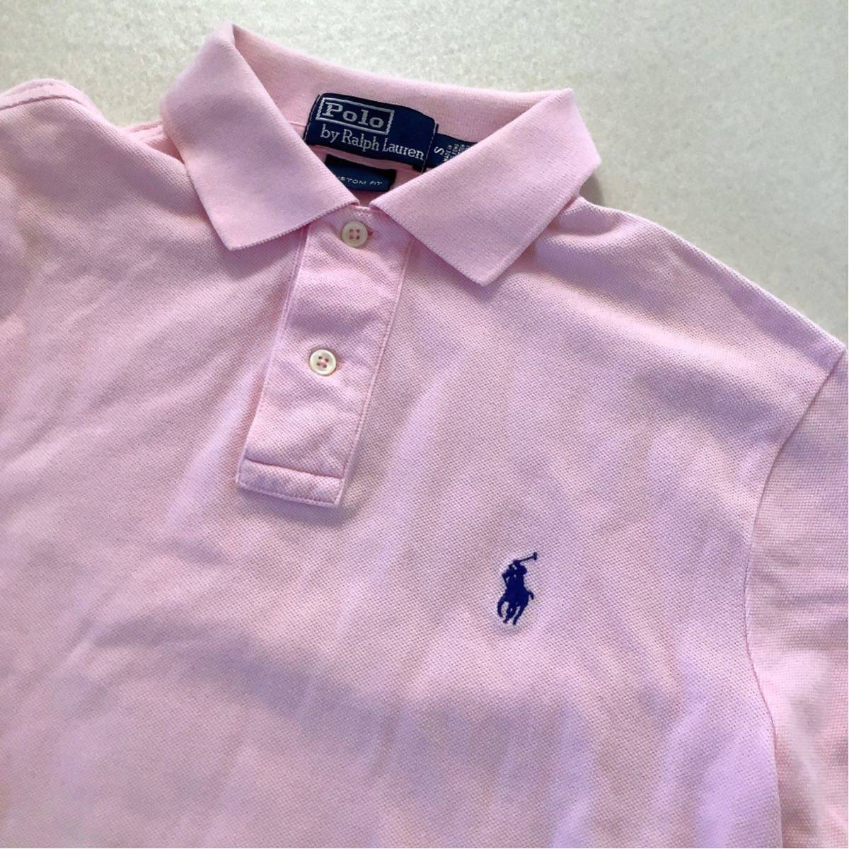 POLO by Ralph Lauren ポロ ラルフローレン 鹿子 半袖 ポロシャツ メンズ Sサイズ ピンク_画像3