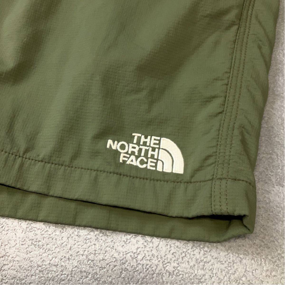 良品 THE NORTH FACE ノースフェイス ナイロンパンツ ショートパンツ ハーフパンツ メンズ Lサイズ カーキ_画像3