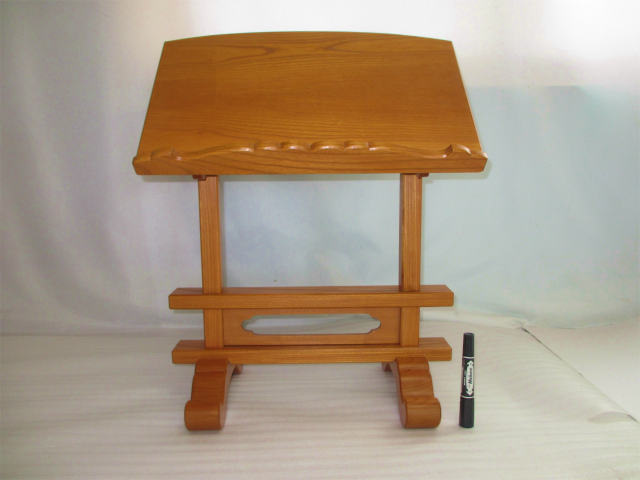 【特別販売品】見台① 欅調仕上げ(幅約48.5cm×高さ約60cm×奥行約28.5cm) 在庫品特価 管理番号「5104」