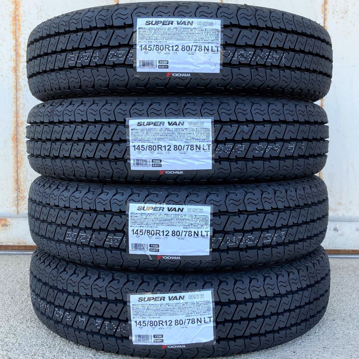 送料無料新品4本セット(MH0001.8) 145/80R12 80/78N LT YOKOHAMA SUPER