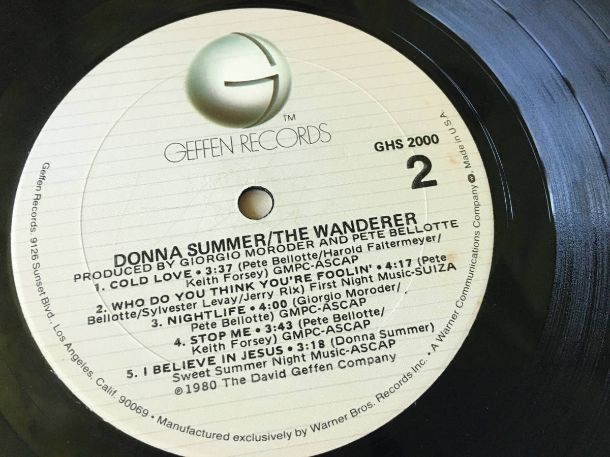 23812●Donna Summer - The Wanderer/ドナサマー ワンダラー/XGHS 2000/12inch LP アナログ盤_画像5