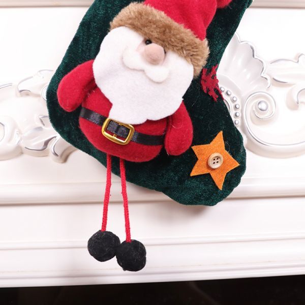 クリスマス　靴下　プレゼント袋 　クリスマスプレゼント クリスマスツリーストラップ 子供　キッズ　3個セット R503_画像4