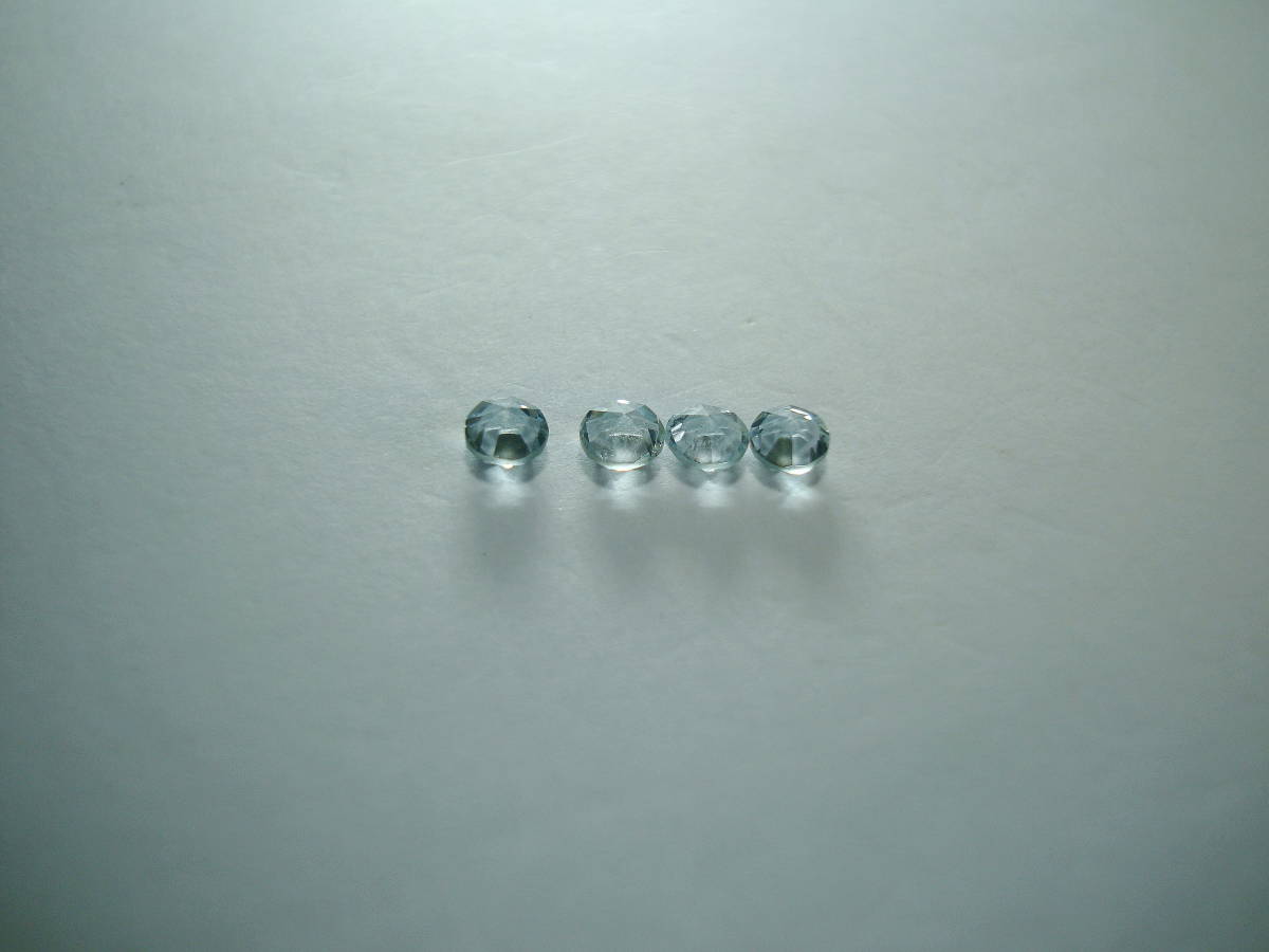 ■奇麗■天然アクアマリン■３.５ｍｍRD■０.６１ｃｔ■４個_画像3