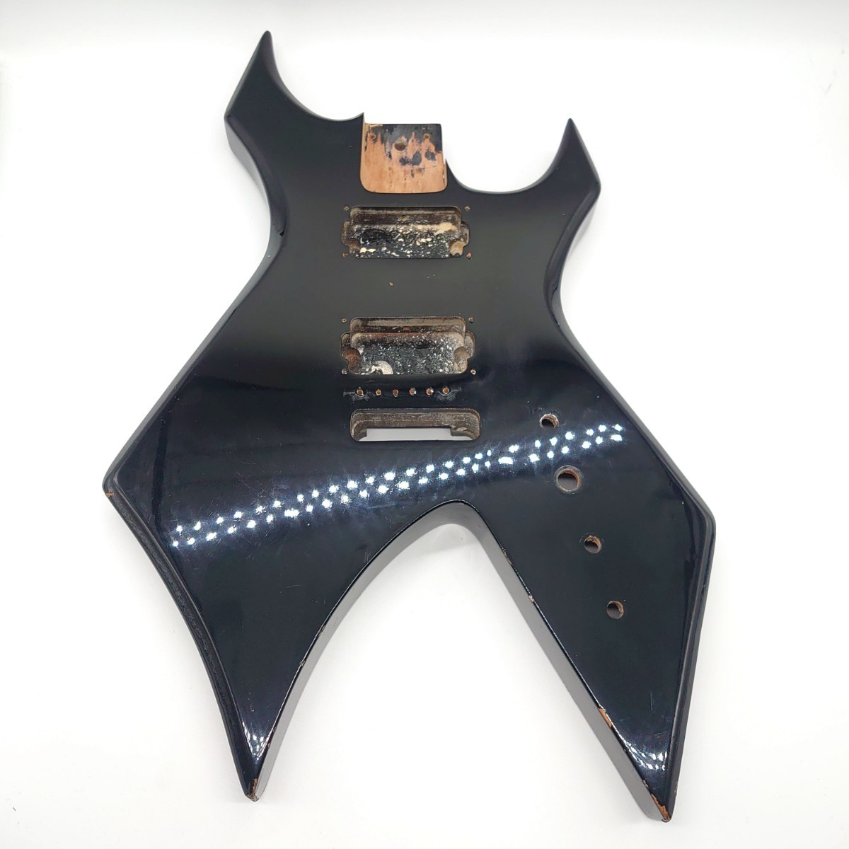 B.C.Rich Warlock BCリッチ ワーロック エレキギター ボディ 楽器 パーツ ロック ヘビメタ バンド ブラック ブランド ジャンク tp-23x679