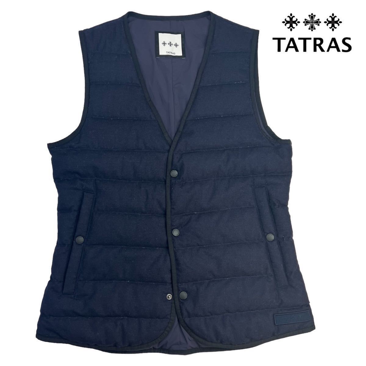 最新 TATRAS 極美品 タトラス A2366 VEST ジレ 裾ロゴ 上質 ポーランド