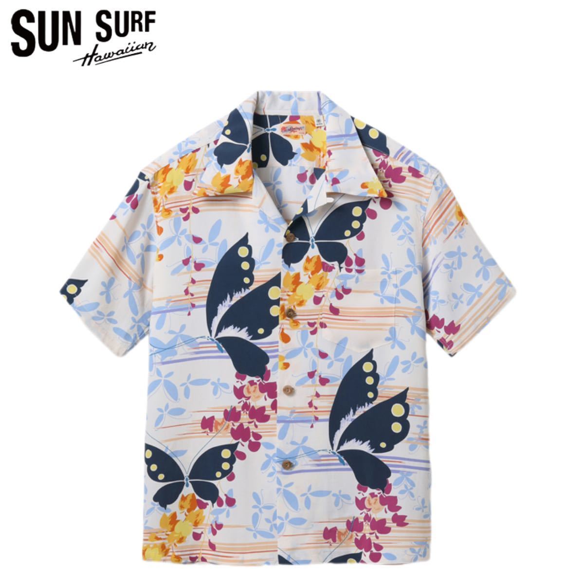 SUN SURF 105OFFWHITE/SIZE M SS39027 “FLUTTERING BEAUTY” サンサーフ アロハシャツ