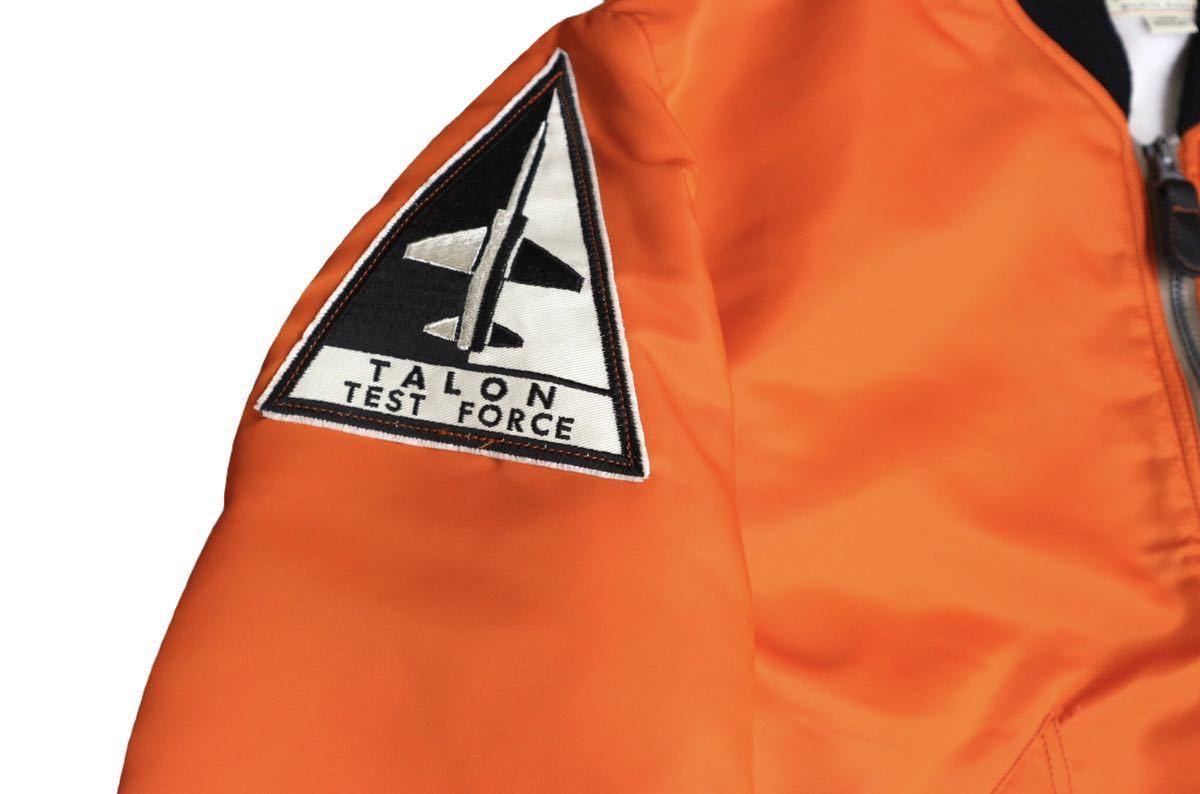 BUZZ RICKSON’S 01)TALON PATCH / SIZE XXL BR15165 “TYPE ORANGE L-2B FLITE WEAR TALON TEST FORCE” バズリクソンズ_画像6