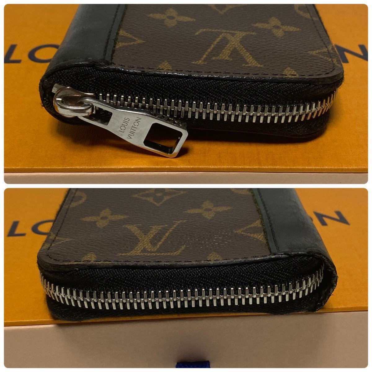 【極美品/新型モデル】ルイヴィトン LOUIS VUITTON 長財布 M60109 ジッピーウォレットヴェルティカル モノグラム マカサー 1円_画像5