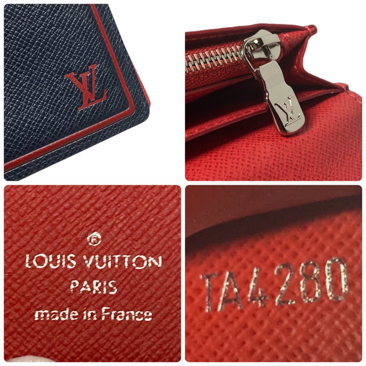 【新品同様/2020年製】LOUISVUITTON ルイヴィトン タイガ ポルトフォイユ ブラザ 長財布 M63434 美品 1円_画像9