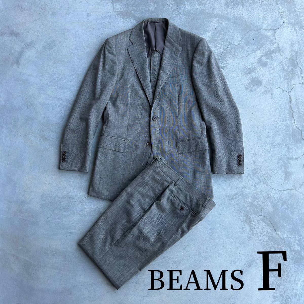 BEAMS F ビームスエフ グレンチェック スーツ セットアップ 93 上下セット セットアップスーツ