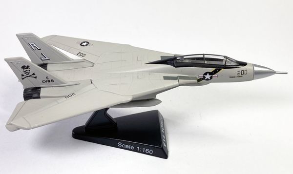 モデルパワー F-14トムキャット VF-84 ジョリーロジャーズ 1/160 model power ダイキャスト グラマン 全長12cm弱 ロービジへの過渡期塗装_F-14A トムキャット（※見本）